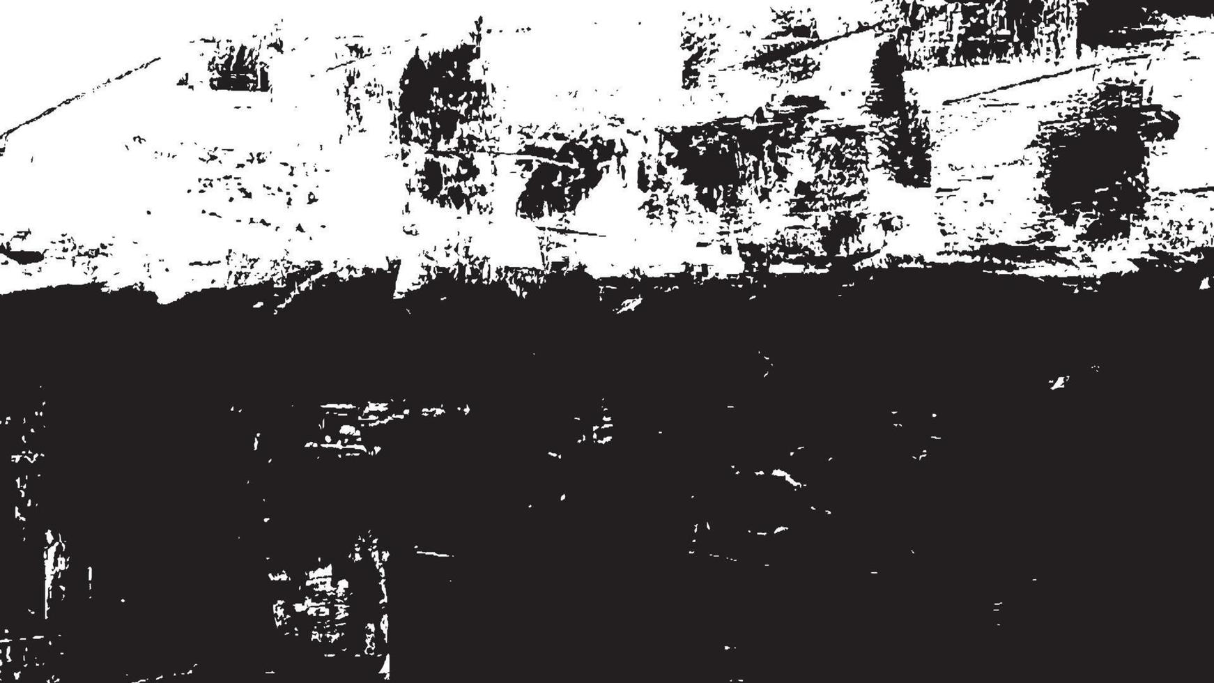 texture de superposition en détresse, arrière-plan grunge noir blanc abstrait, saleté en détresse vectorielle, texture de copeaux, fissures, rayures, éraflures, poussière, saleté. vecteur