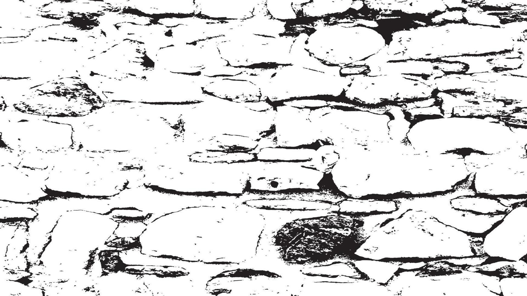 texture de superposition en détresse, arrière-plan grunge noir blanc abstrait, saleté en détresse vectorielle, texture de copeaux, fissures, rayures, éraflures, poussière, saleté. vecteur