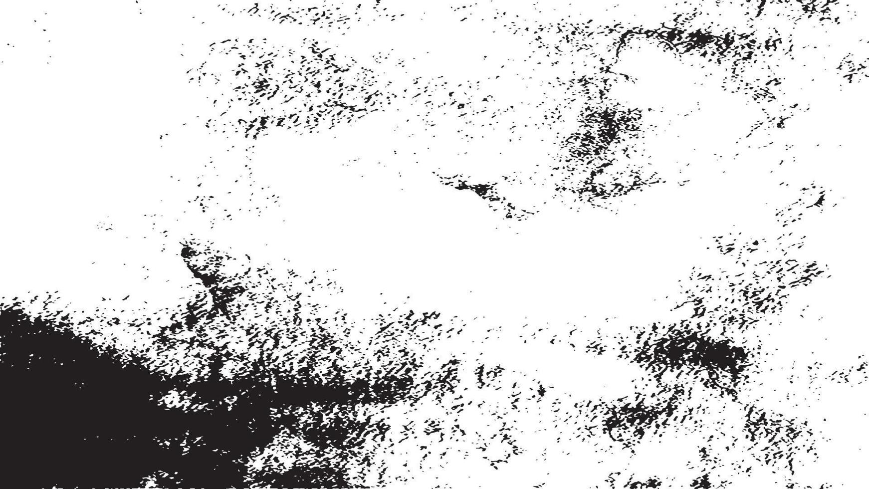 texture de superposition en détresse, arrière-plan grunge noir blanc abstrait, saleté en détresse vectorielle, texture de copeaux, fissures, rayures, éraflures, poussière, saleté. vecteur