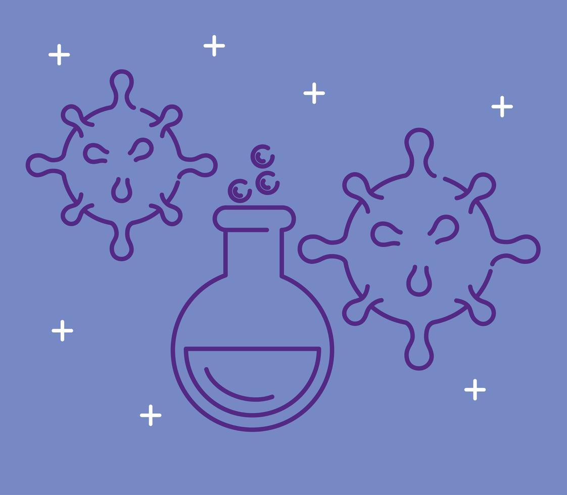 bannière de coronavirus avec des icônes de prévention vecteur