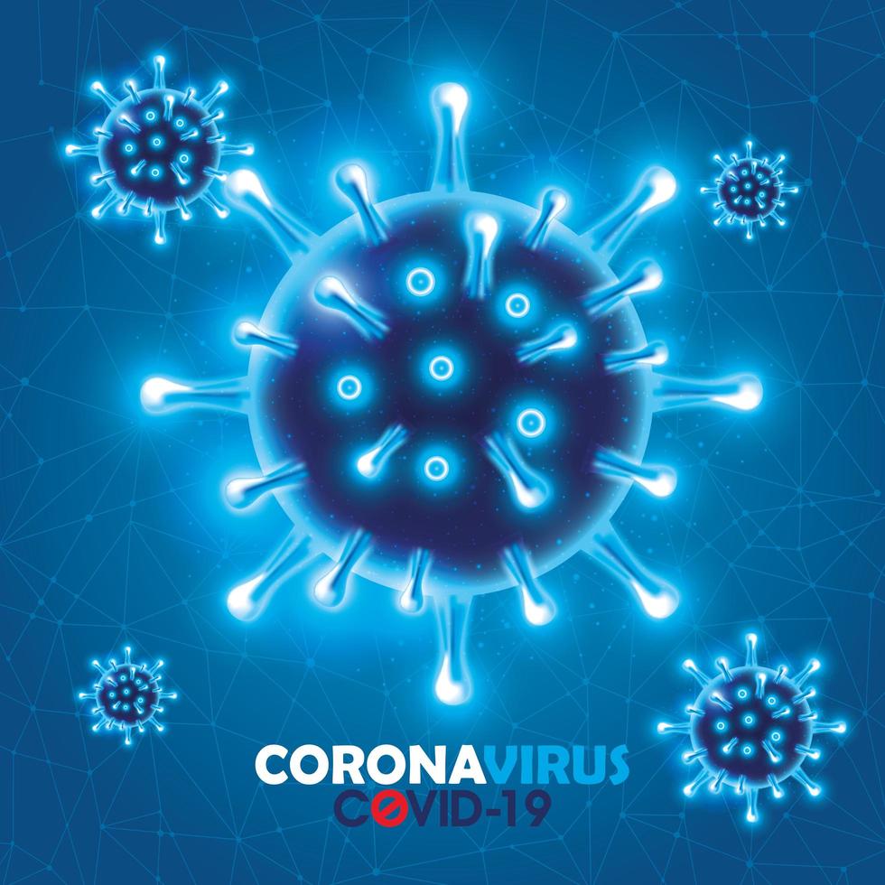 fond de campagne contre le coronavirus vecteur