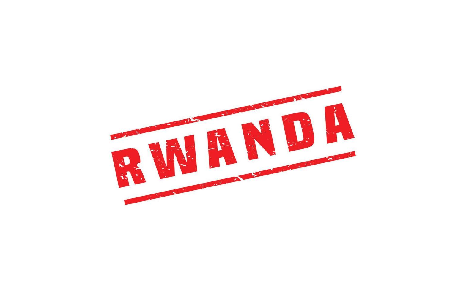 Rwanda timbre caoutchouc avec grunge style sur blanc Contexte vecteur