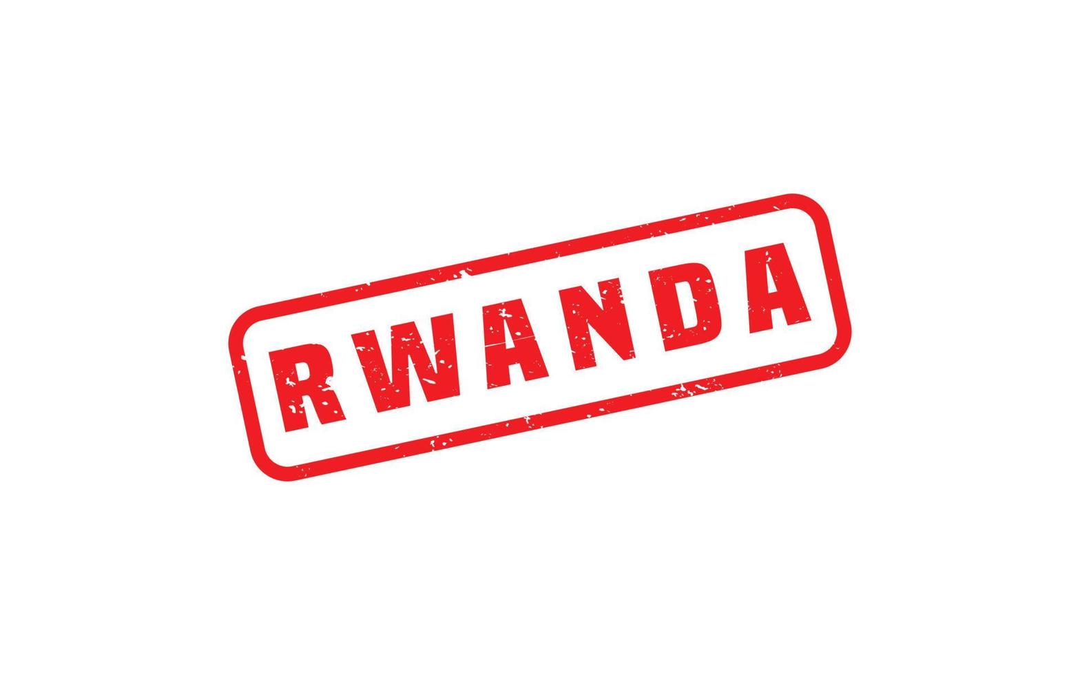 Rwanda timbre caoutchouc avec grunge style sur blanc Contexte vecteur