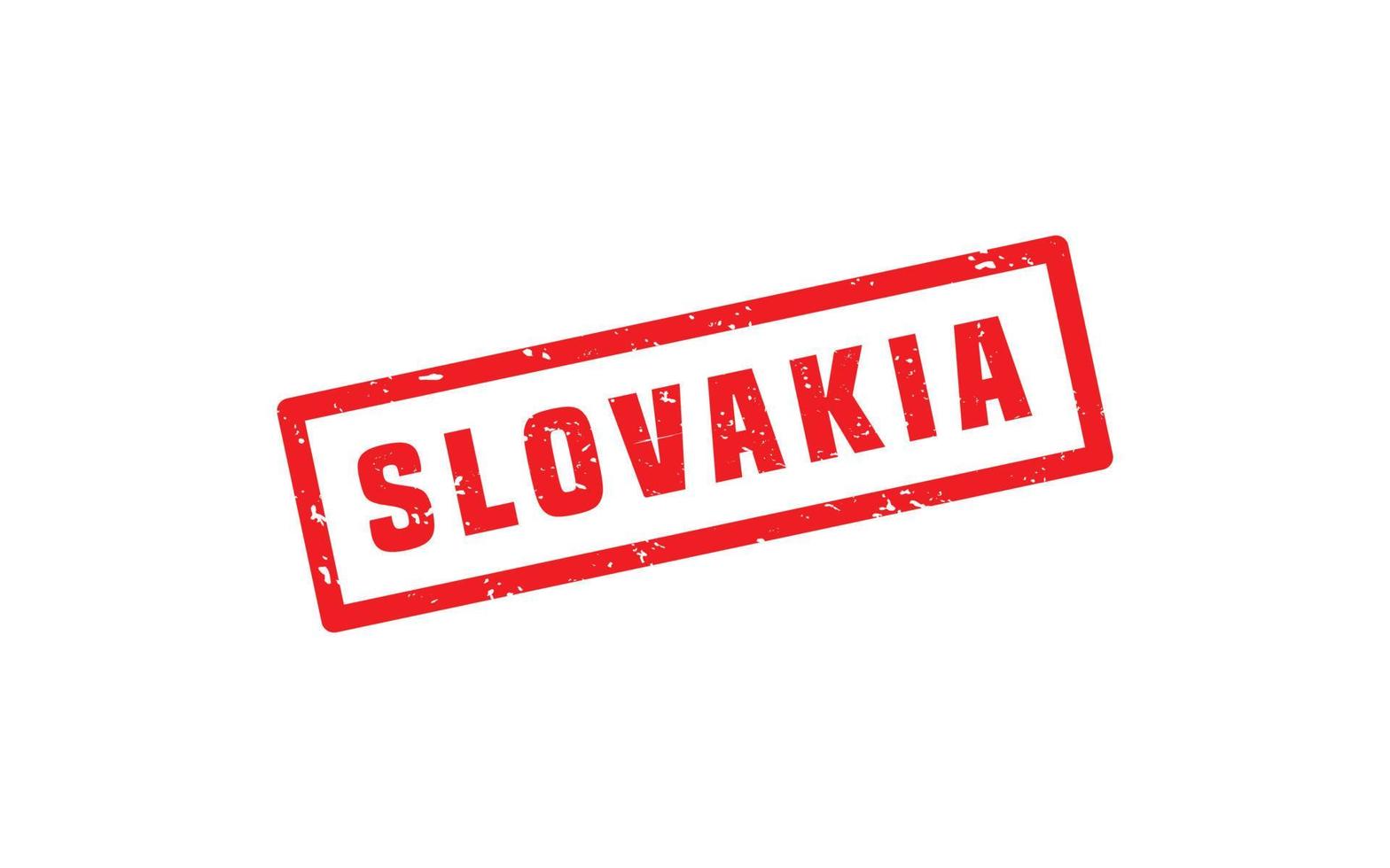 la slovaquie timbre caoutchouc avec grunge style sur blanc Contexte vecteur