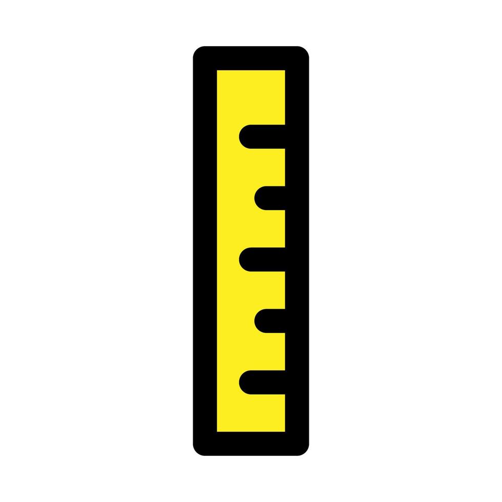 ligne d'icône de règle isolée sur fond blanc. icône noire plate mince sur le style de contour moderne. symbole linéaire et trait modifiable. illustration vectorielle de trait parfait simple et pixel vecteur