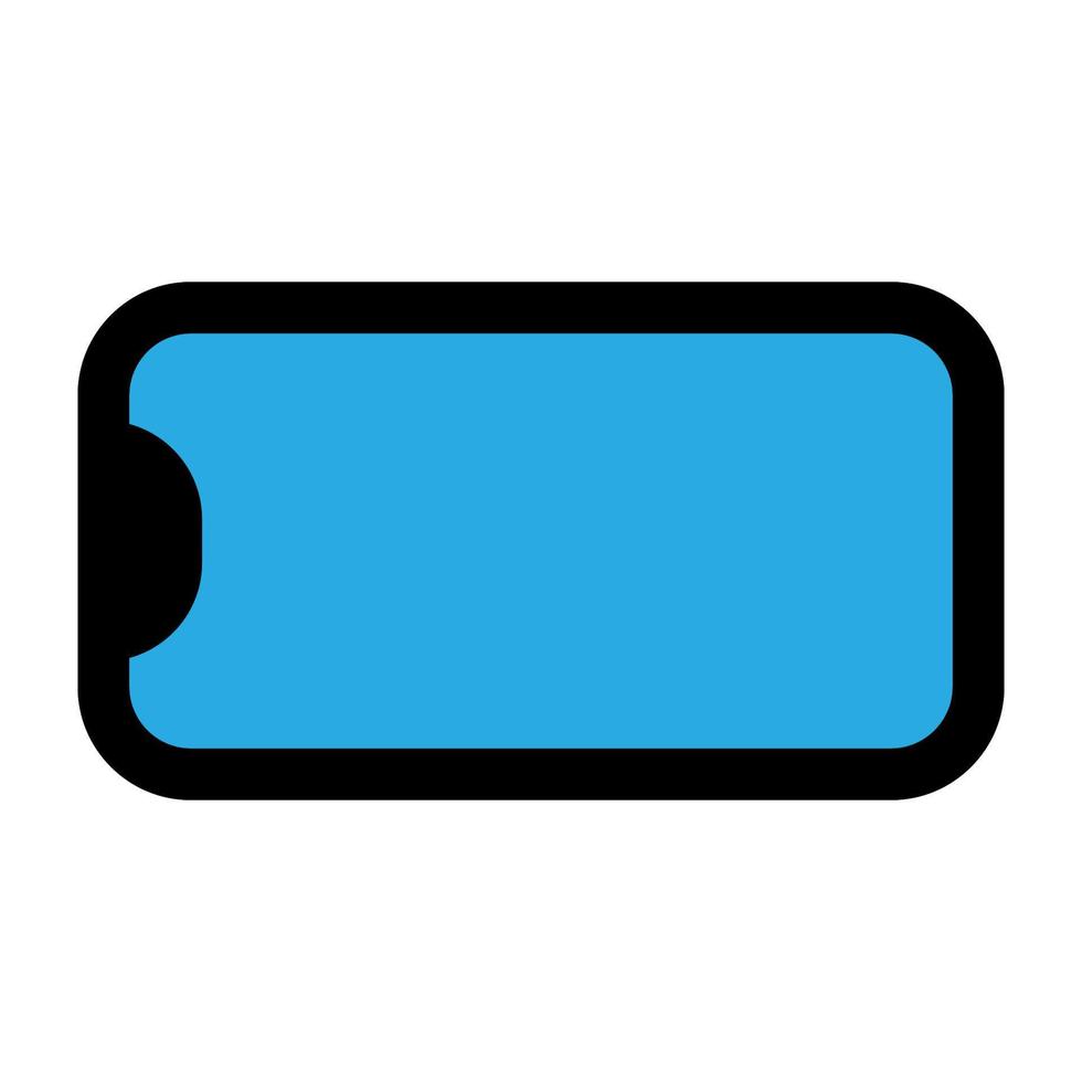 ligne d'icône de paysage de téléphone isolée sur fond blanc. icône noire plate mince sur le style de contour moderne. symbole linéaire et trait modifiable. illustration vectorielle de trait parfait simple et pixel. vecteur