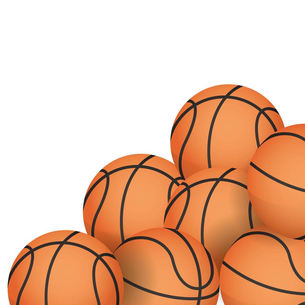 icônes d'équipement de basket-ball vecteur