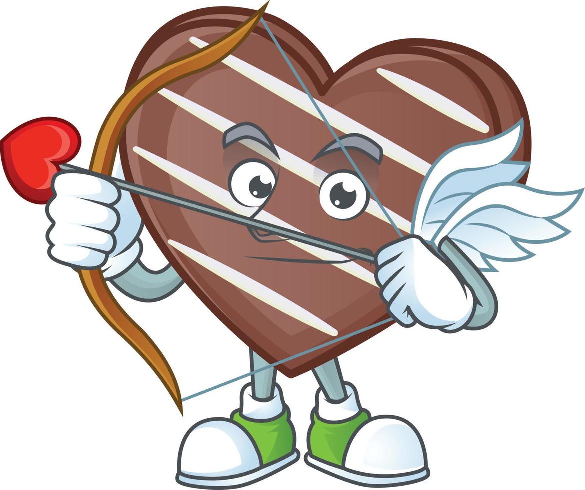 rayures Chocolat bar dessin animé personnage style vecteur