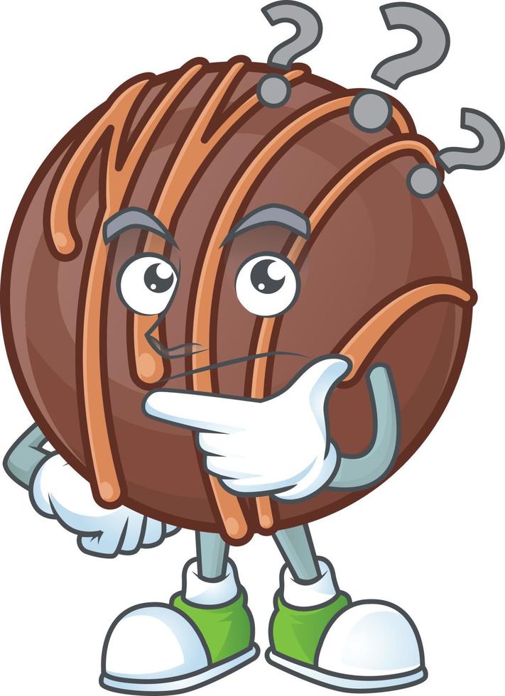 Chocolat praliné Balle dessin animé personnage style vecteur