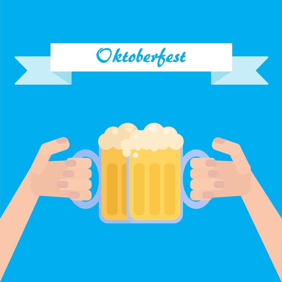 affiche du modèle octoberfest vecteur