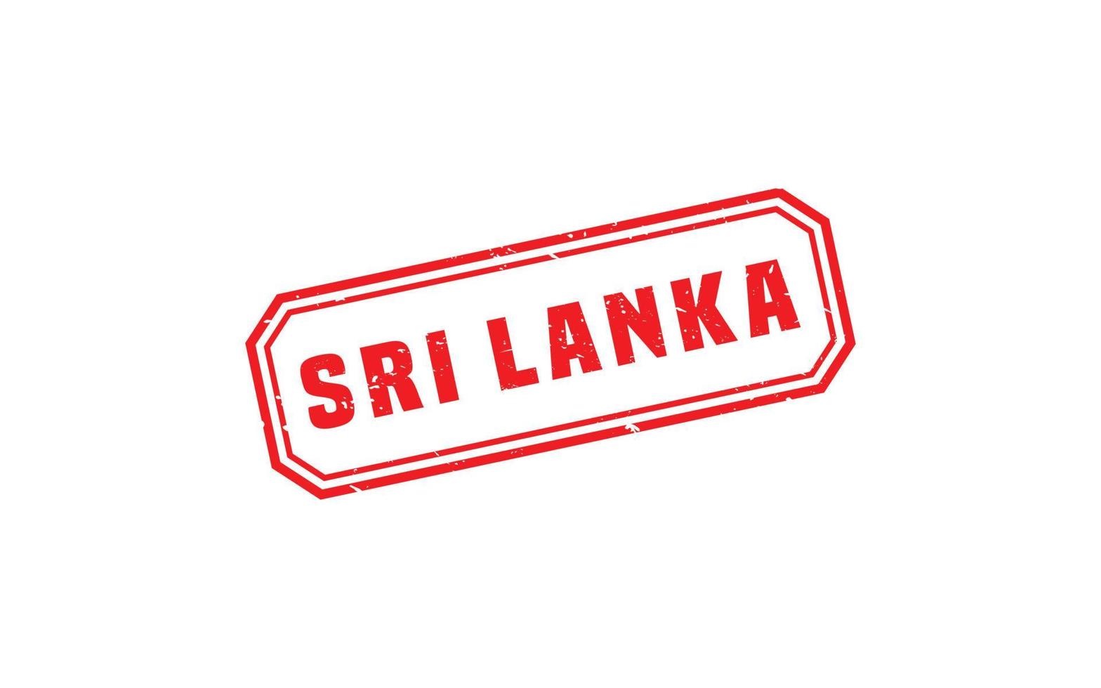 sri lanka timbre caoutchouc avec grunge style sur blanc Contexte vecteur