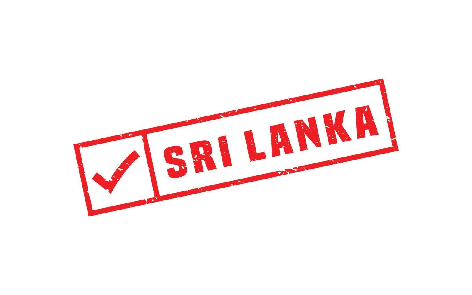 sri lanka timbre caoutchouc avec grunge style sur blanc Contexte vecteur