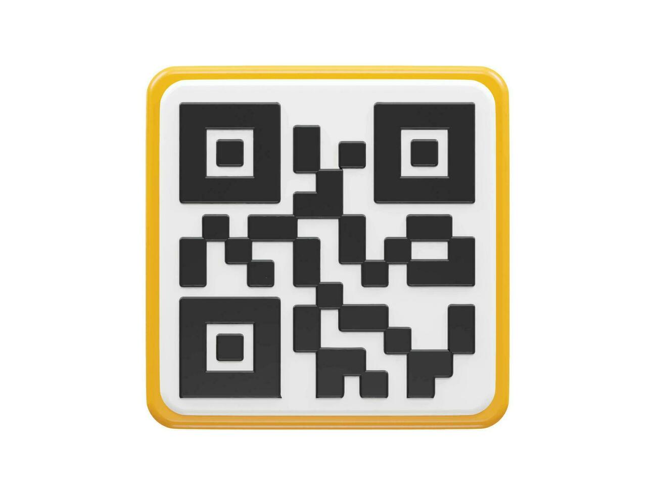 qr code 3d illustration vecteur élément transparent