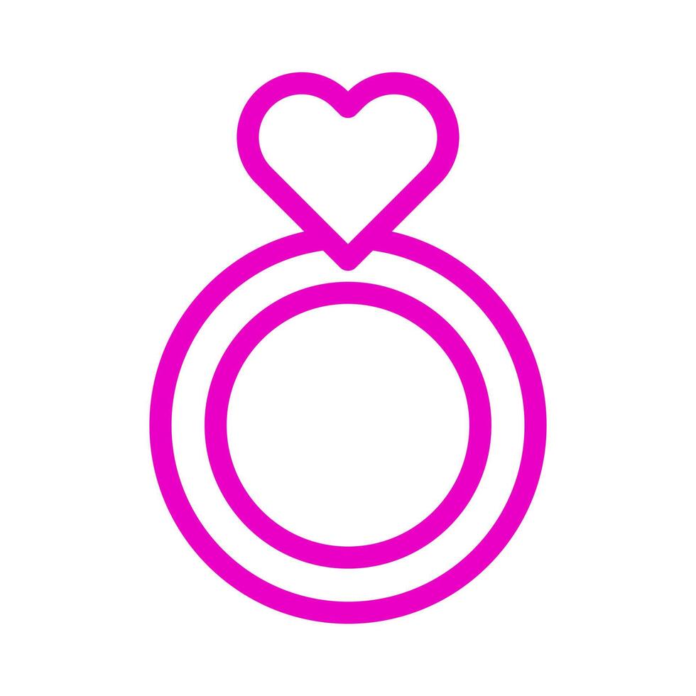 bague icône contour rose style Valentin illustration vecteur élément et symbole parfait.