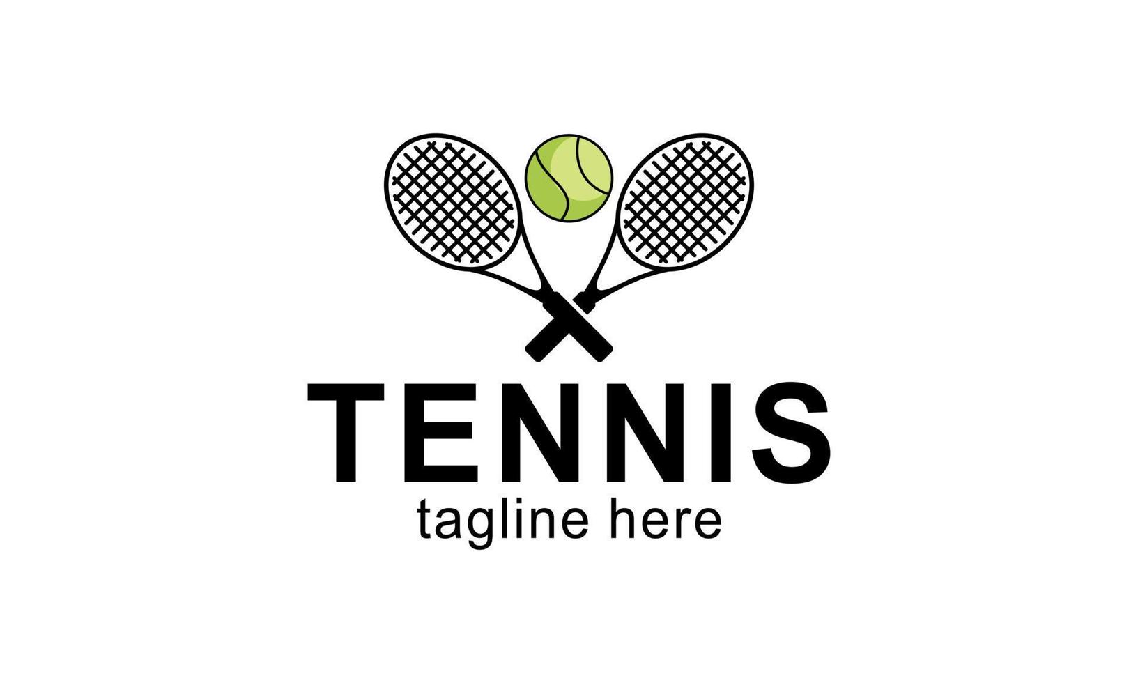 tennis raquette et Balle logo conception vecteur