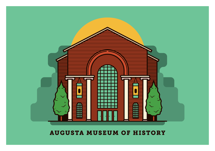 carte postale augusta georgia vector