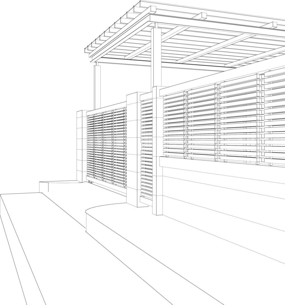 3d illustration de Résidentiel projet vecteur