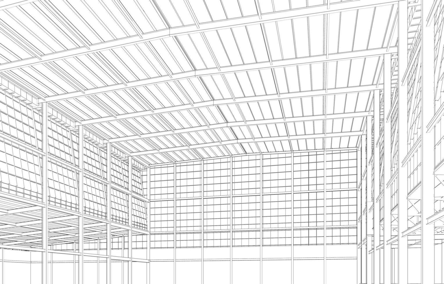 3d illustration du projet de construction vecteur