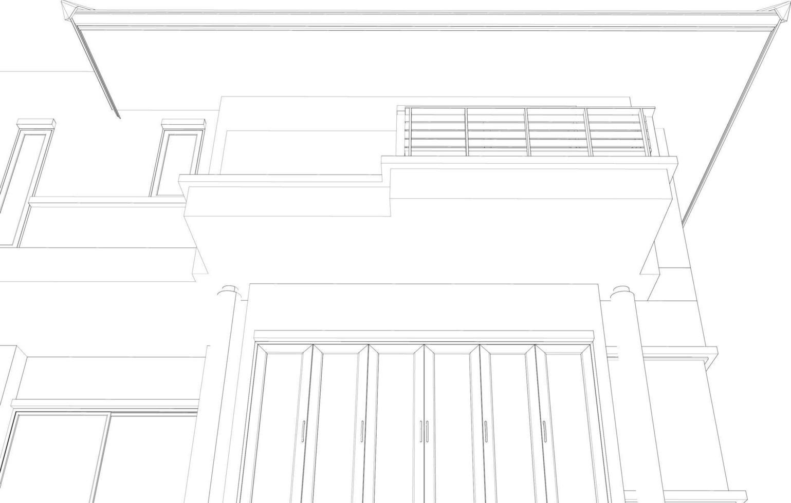 3d illustration de Résidentiel projet vecteur