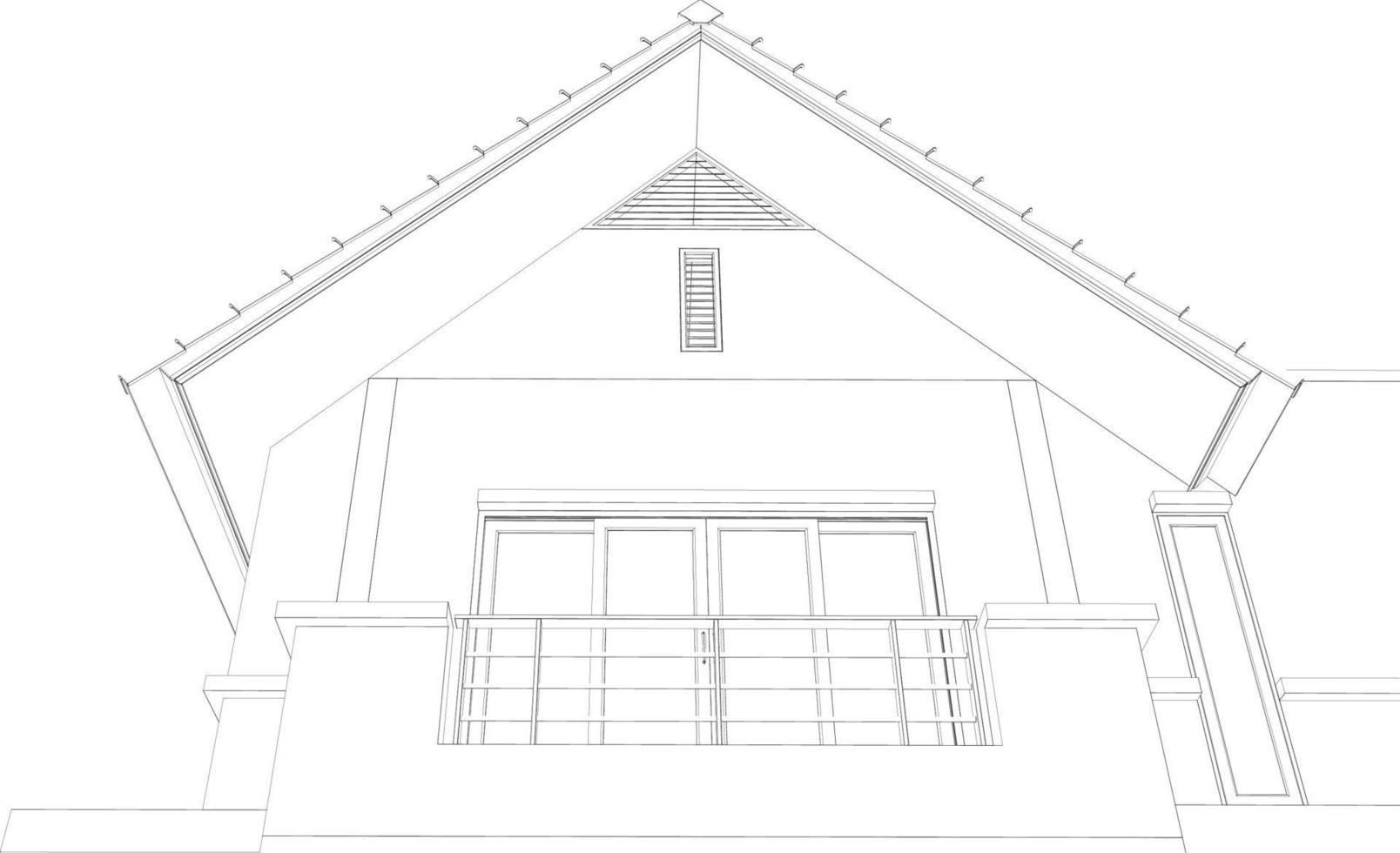 3d illustration de Résidentiel projet vecteur