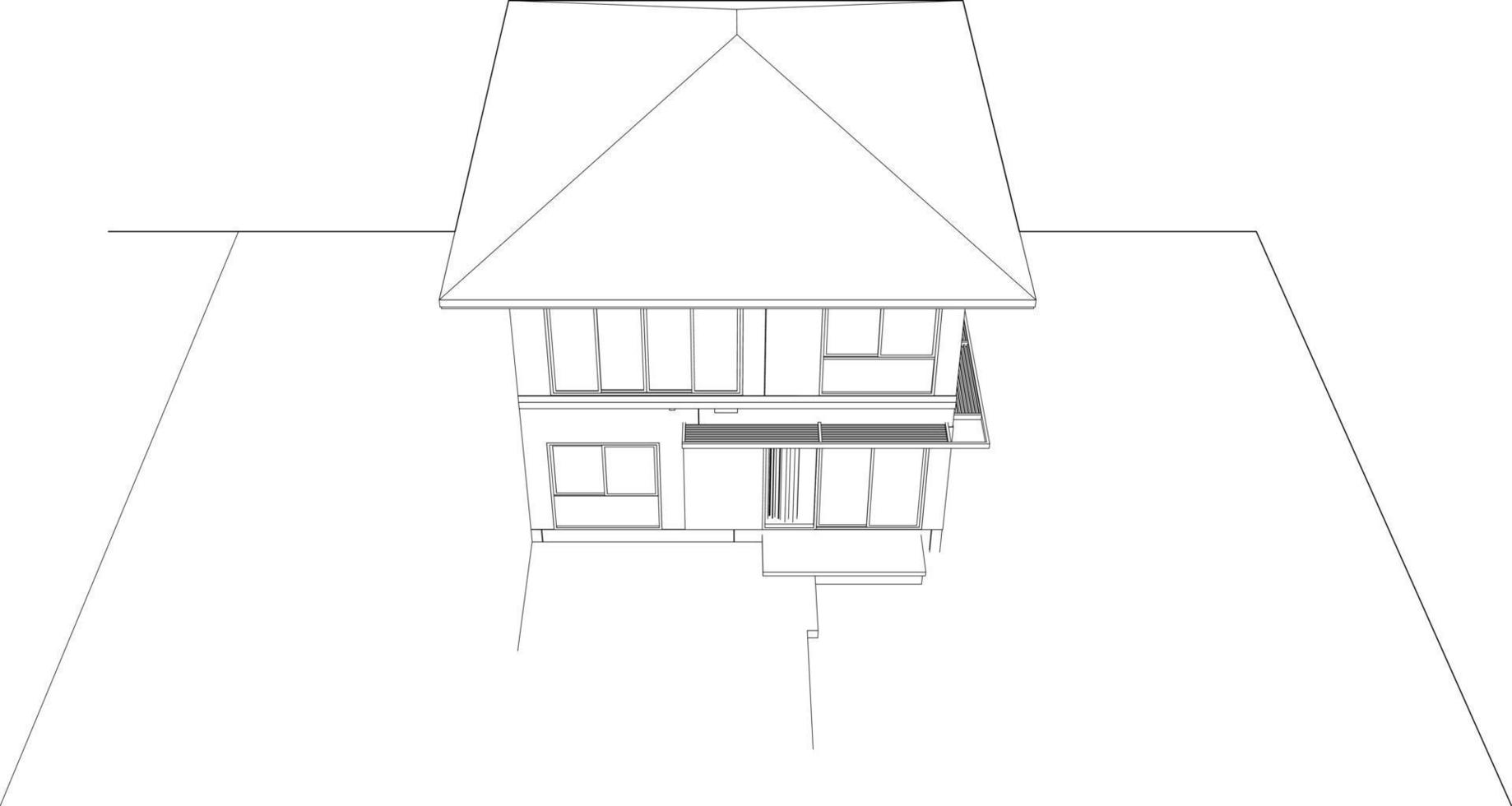 3d illustration de Résidentiel projet vecteur