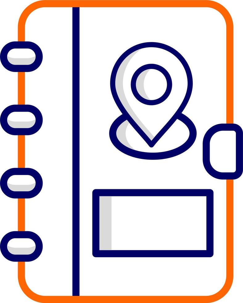 icône de vecteur de carnet d'adresses