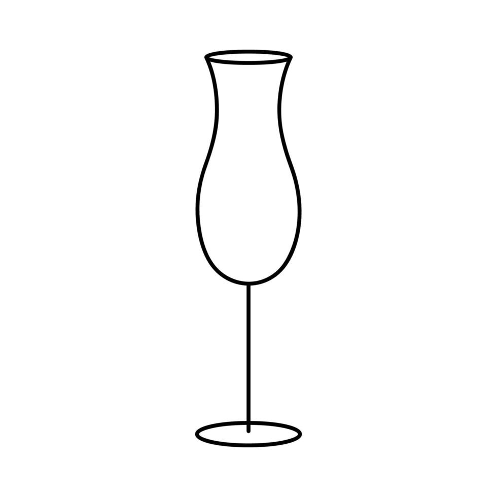 verre de vin griffonnage icône vecteur