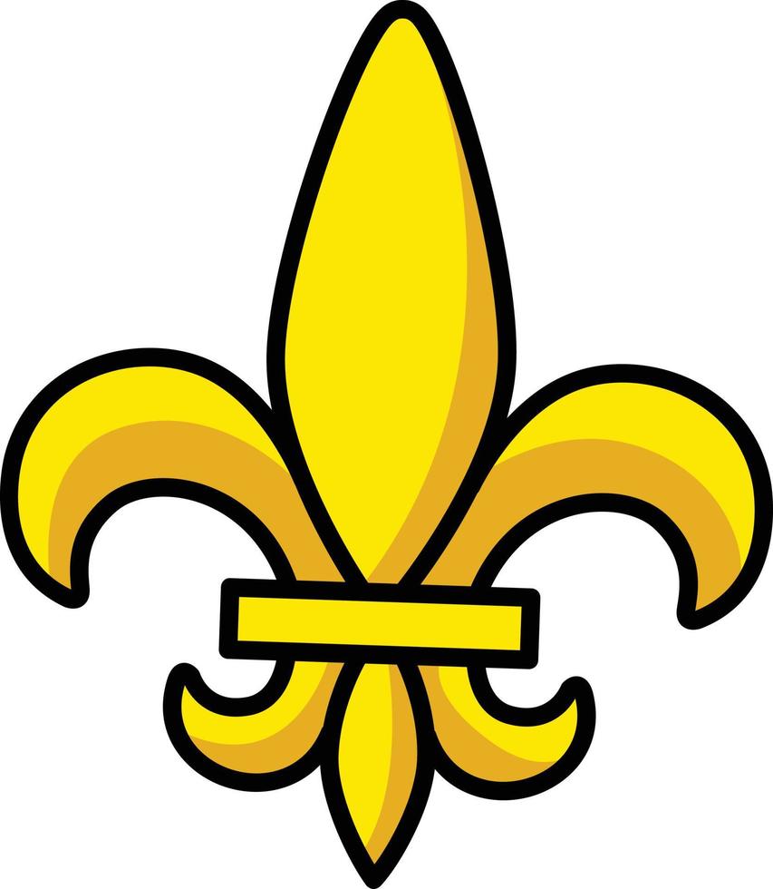 fleur de lys symbole dessin animé coloré clipart vecteur