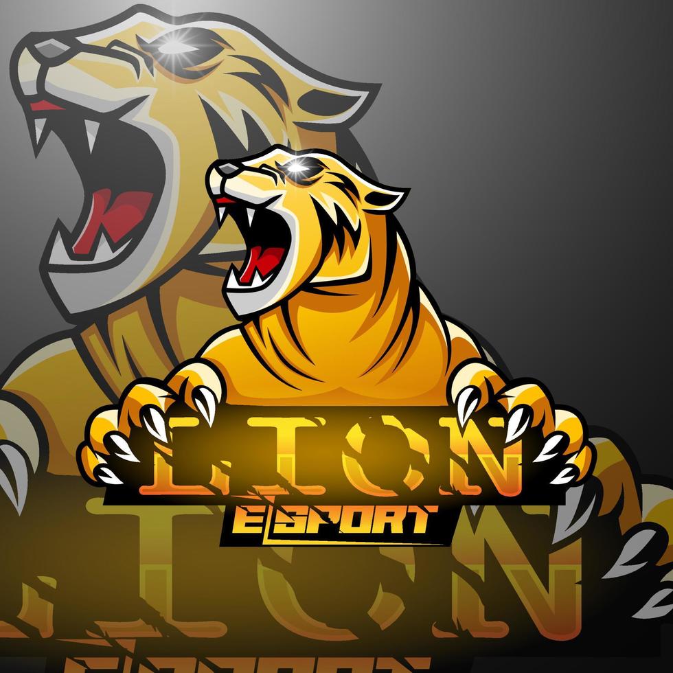 en colère Lion sport logo conception vecteur