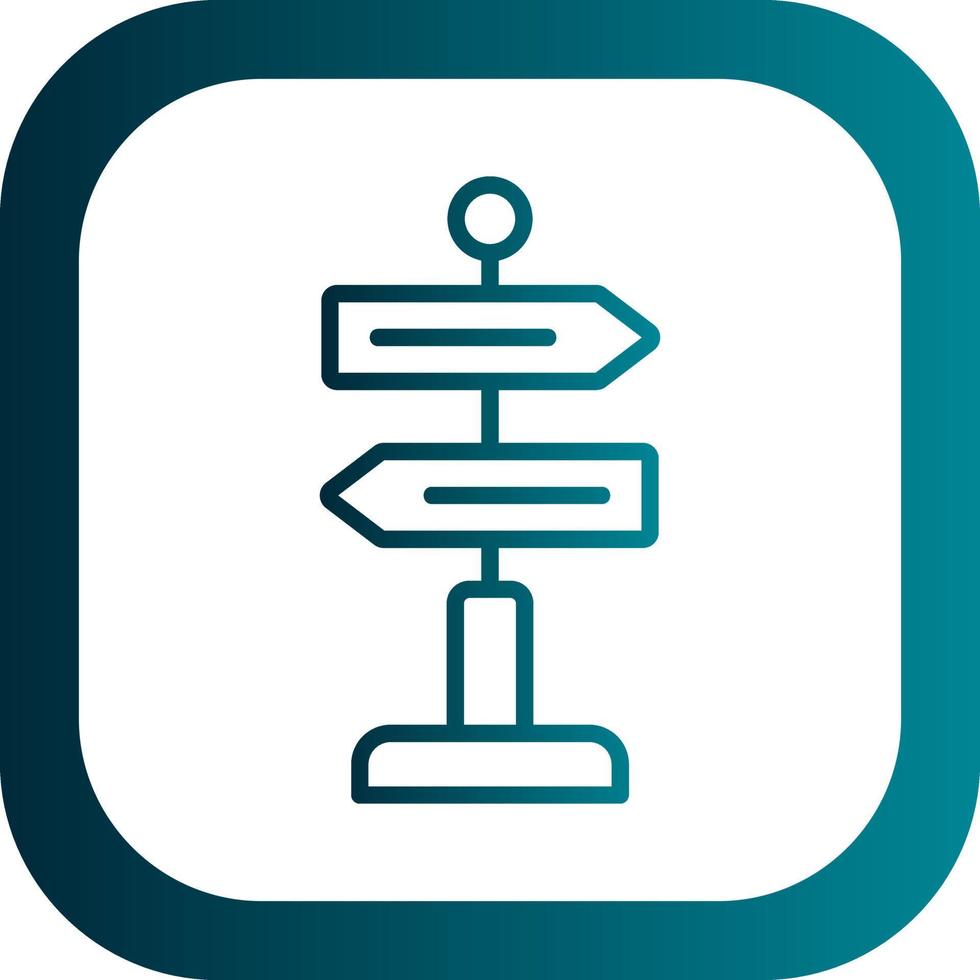 conception d'icône de vecteur de signe directionnel