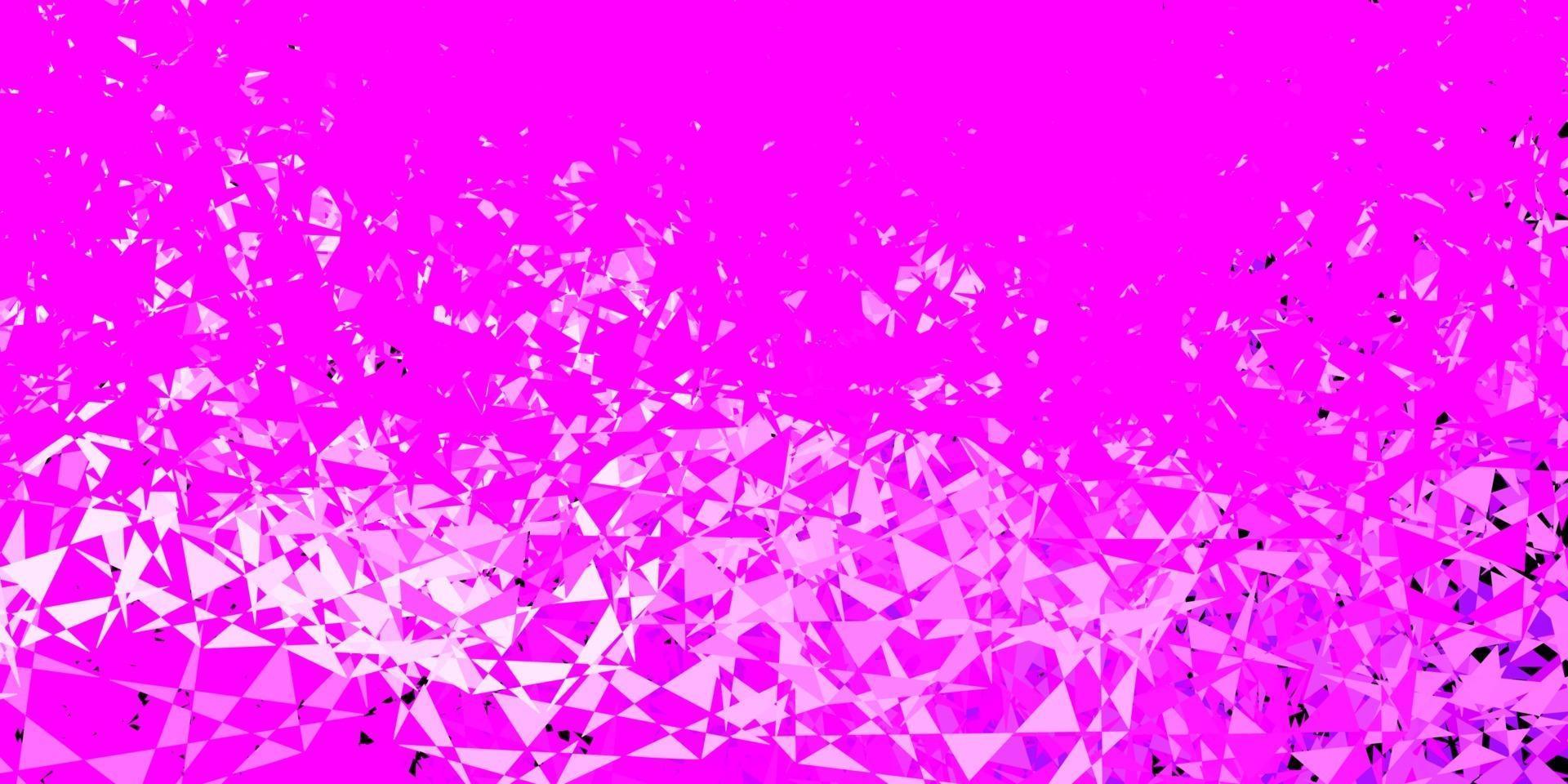 modèle vectoriel violet clair, rose avec des formes triangulaires.
