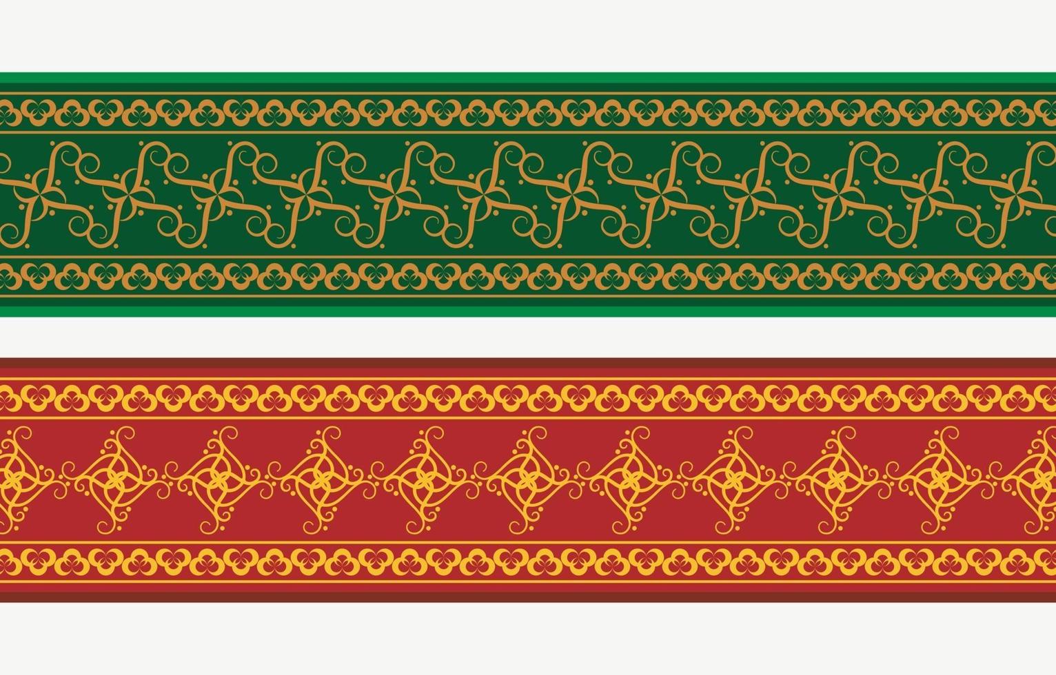 bordure colorée de bannière de henné vecteur
