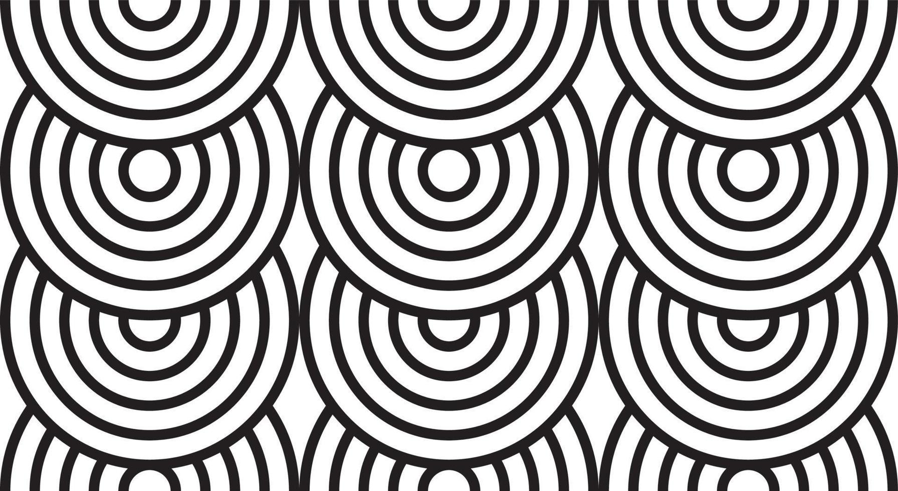 modèle sans couture avec forme de cercle, couleur noir et blanc, fond de rayures design moderne. illustration vectorielle. vecteur