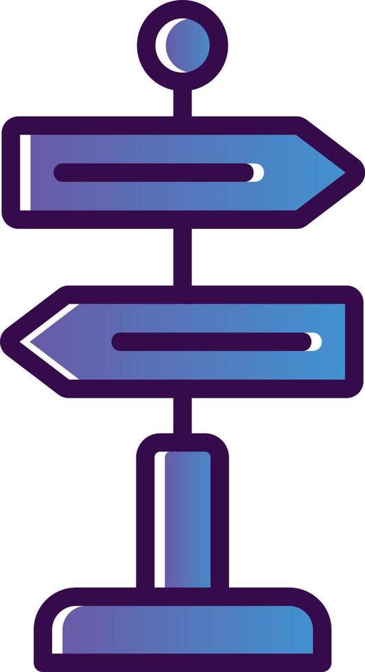 conception d'icône de vecteur de signe directionnel