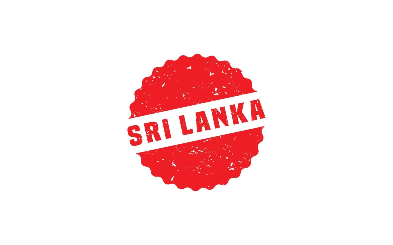 sri lanka timbre caoutchouc avec grunge style sur blanc Contexte vecteur