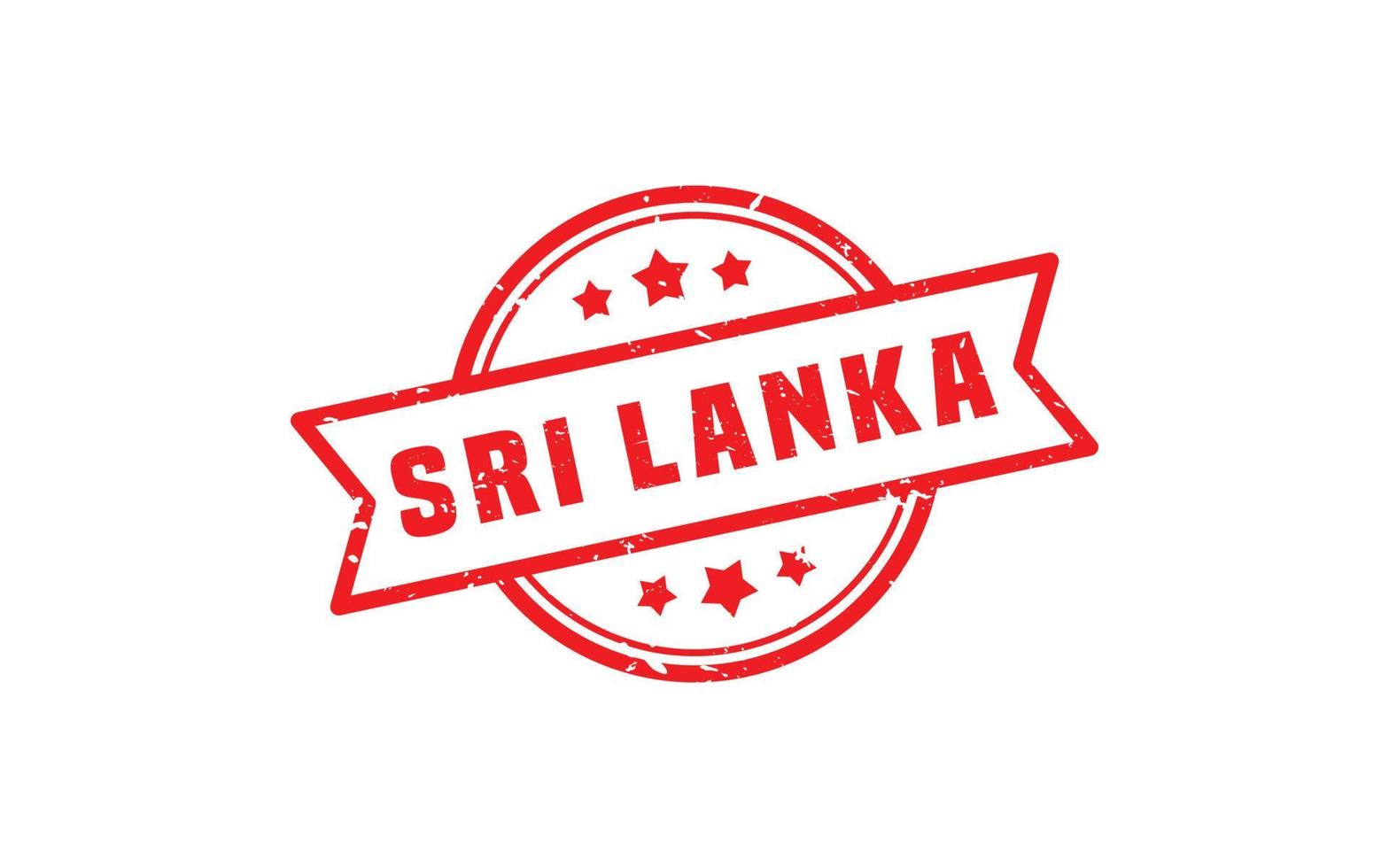 sri lanka timbre caoutchouc avec grunge style sur blanc Contexte vecteur