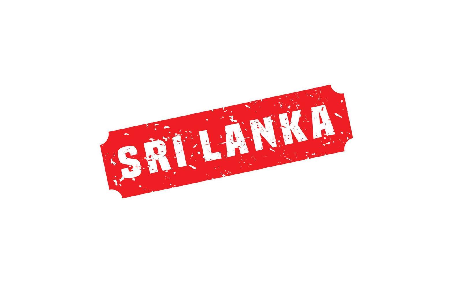 sri lanka timbre caoutchouc avec grunge style sur blanc Contexte vecteur