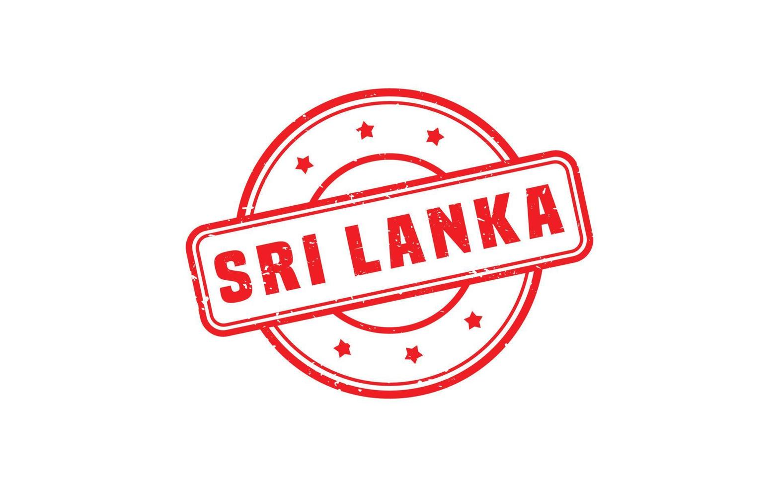 sri lanka timbre caoutchouc avec grunge style sur blanc Contexte vecteur