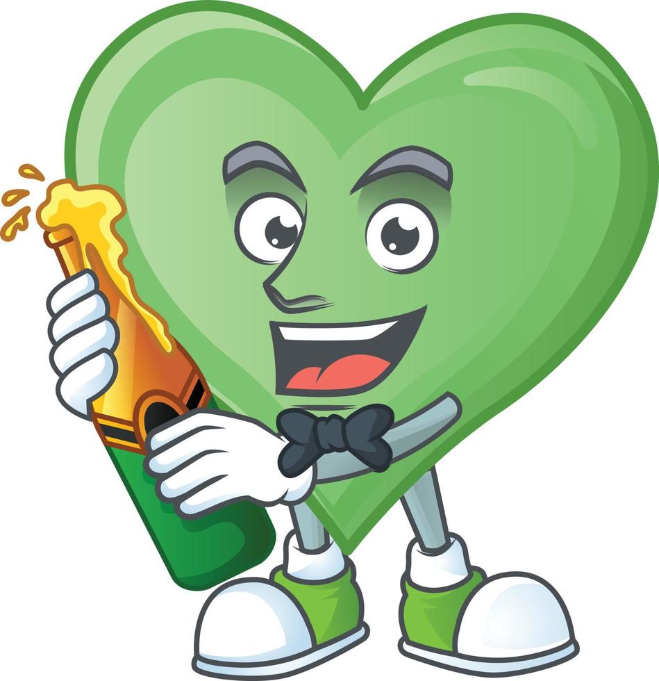 vert l'amour dessin animé personnage style vecteur