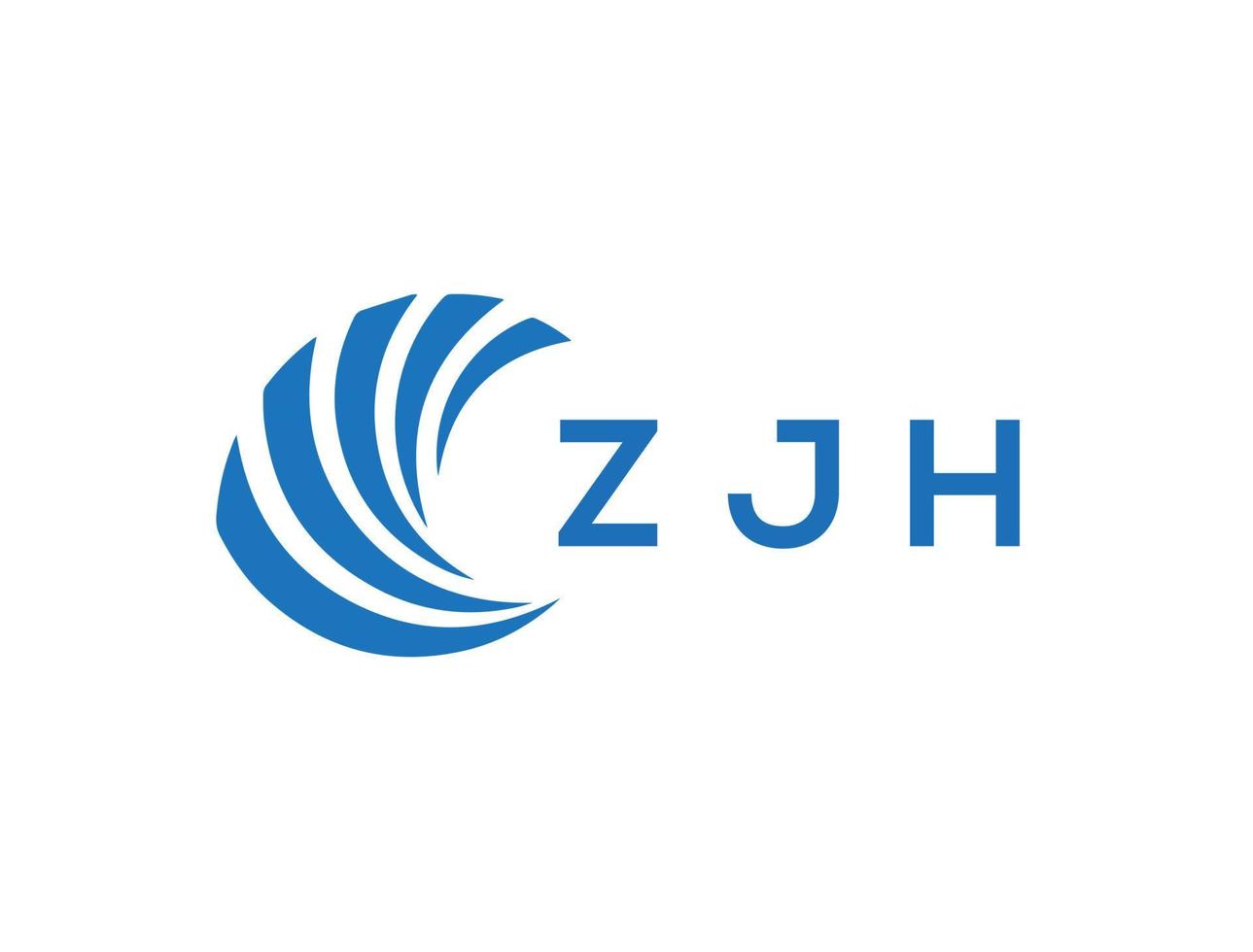 zjh lettre logo conception sur blanc Contexte. zjh Créatif cercle lettre logo concept. zjh lettre conception. vecteur