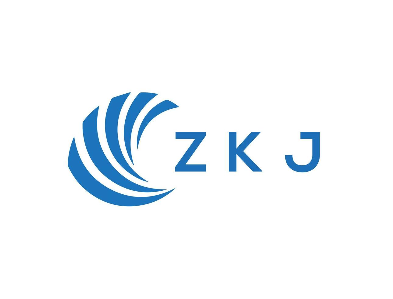 zkj lettre logo conception sur blanc Contexte. zkj Créatif cercle lettre logo concept. zkj lettre conception. vecteur