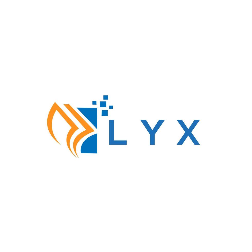 Lyx crédit réparation comptabilité logo conception sur blanc Contexte. Lyx Créatif initiales croissance graphique lettre logo concept. Lyx affaires la finance logo conception. vecteur