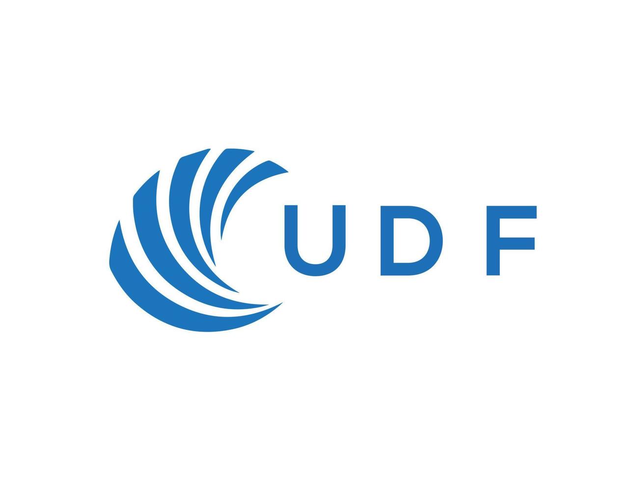 UDF lettre logo conception sur blanc Contexte. UDF Créatif cercle lettre logo concept. UDF lettre conception. vecteur