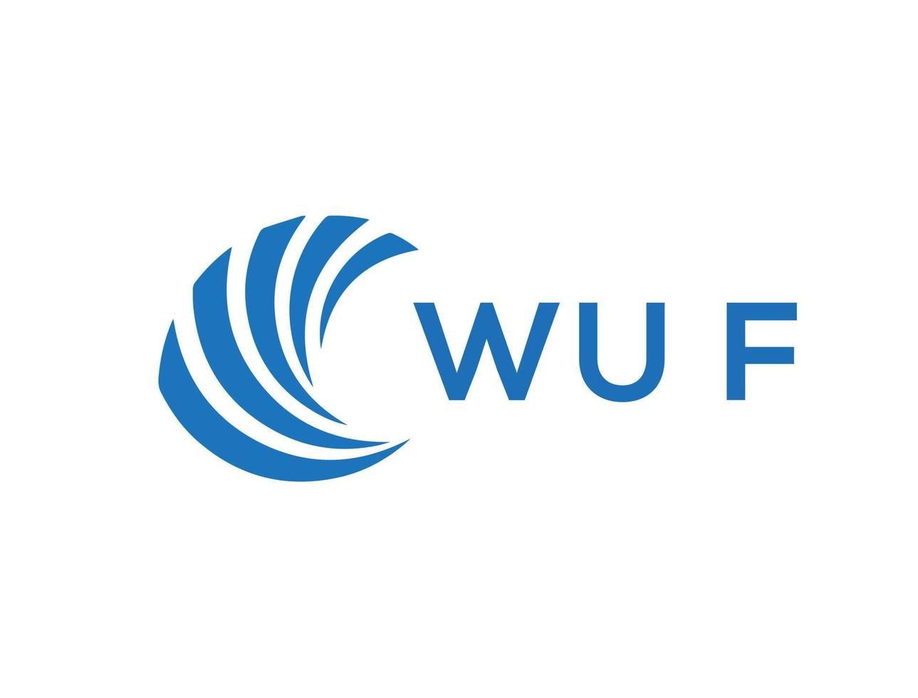 wuf lettre logo conception sur blanc Contexte. wuf Créatif cercle lettre logo concept. wuf lettre conception. vecteur