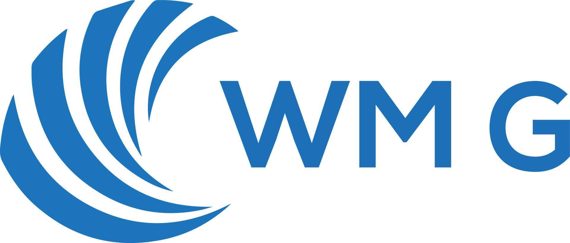 wmg lettre logo conception sur blanc Contexte. wmg Créatif cercle lettre logo concept. wmg lettre conception. vecteur