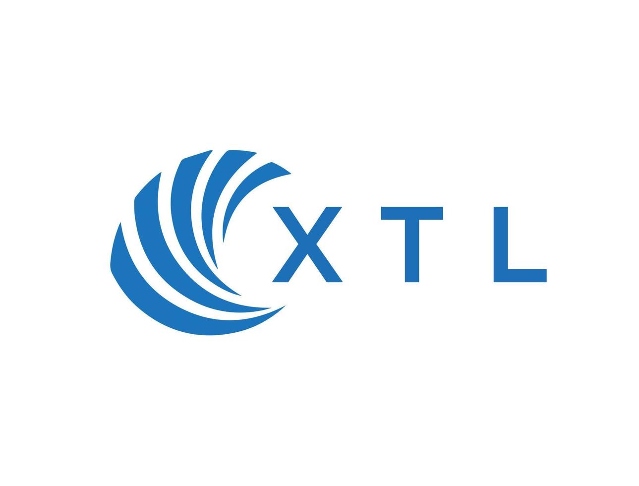 xtl lettre logo conception sur blanc Contexte. xtl Créatif cercle lettre logo concept. xtl lettre conception. vecteur