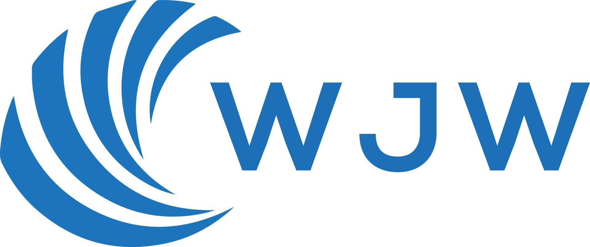 wjw lettre logo conception sur blanc Contexte. wjw Créatif cercle lettre logo concept. wjw lettre conception. vecteur