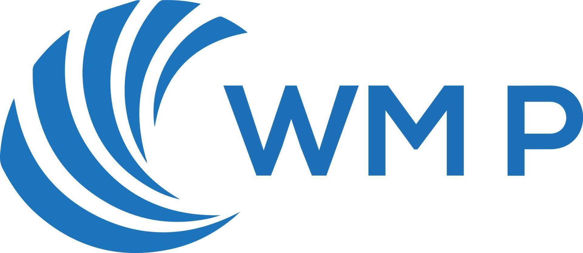wmp lettre logo conception sur blanc Contexte. wmp Créatif cercle lettre logo concept. wmp lettre conception. vecteur