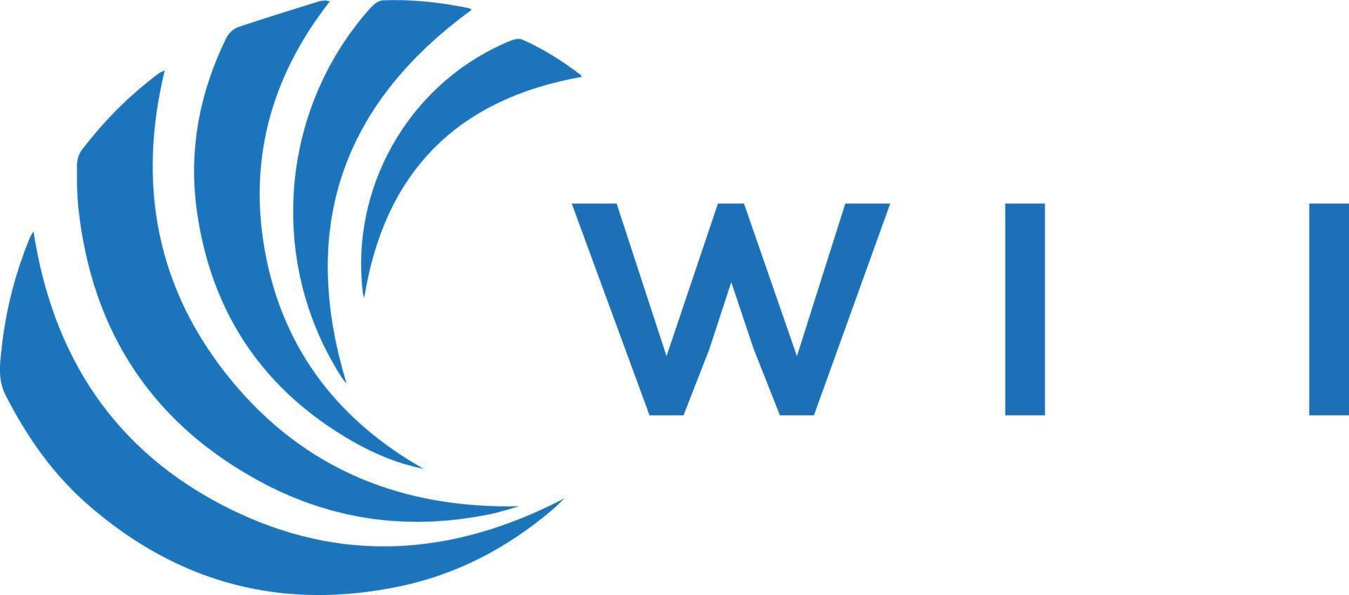 wii lettre logo conception sur blanc Contexte. wii Créatif cercle lettre logo concept. wii lettre conception. vecteur