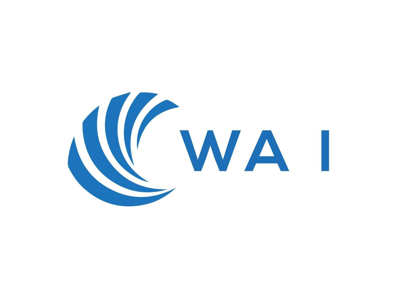 wai lettre logo conception sur blanc Contexte. wai Créatif cercle lettre logo concept. wai lettre conception. vecteur